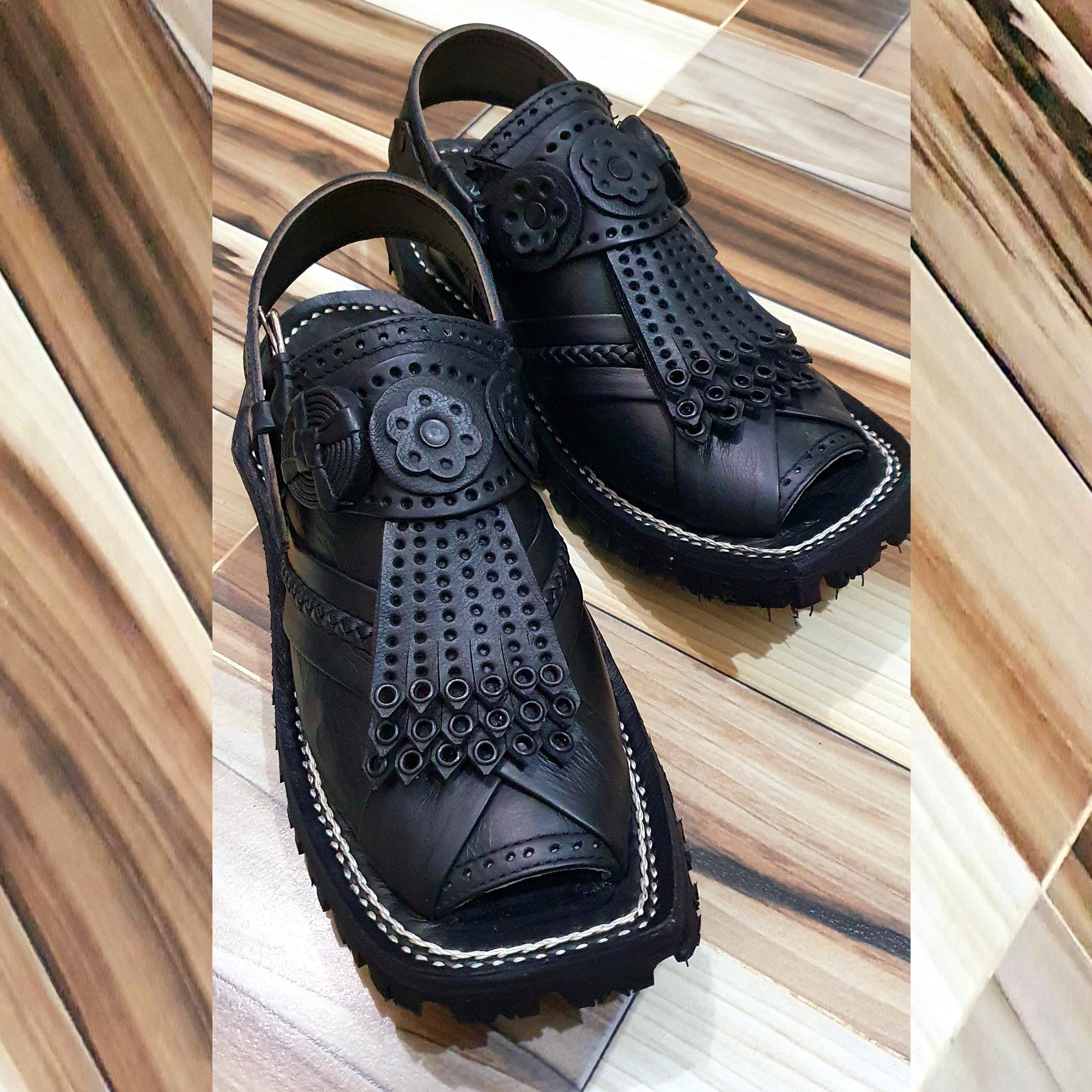KOHATI HANDMADE PAK Suede Balochi Chappal Brown Sandal Size 8.5, 9, 9.5 &  10 £49.95 - PicClick UK