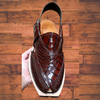 COFFEE BROWN CROCODILE LEATHER